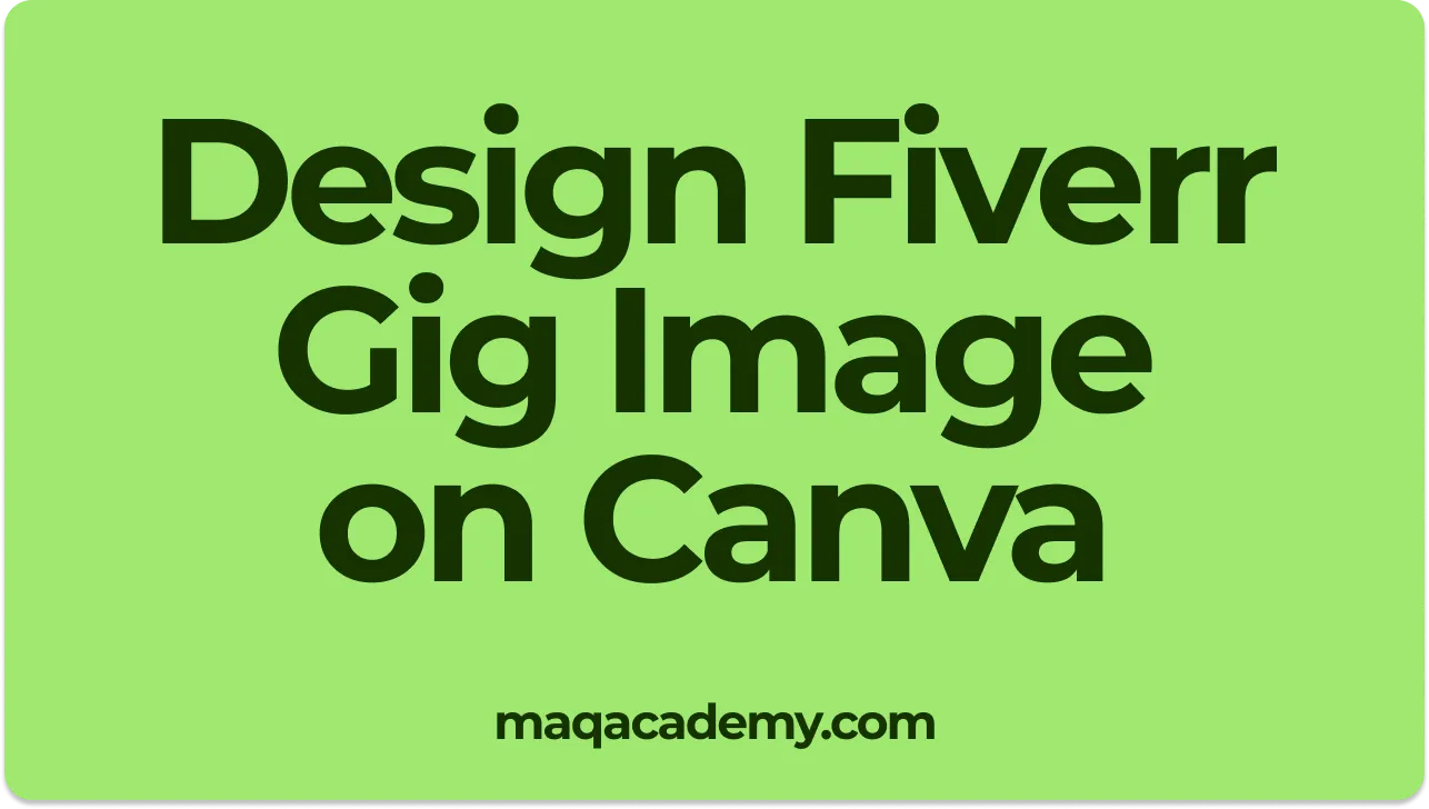 Design Fiverr gig image on Canva
